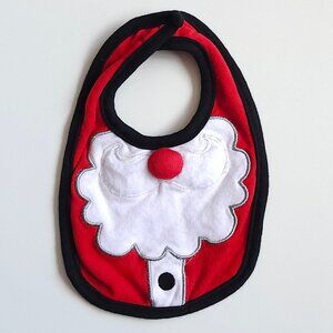 CHRISTMAS BABY BIB Baby's First Christmas Santa Claus Beard Bib